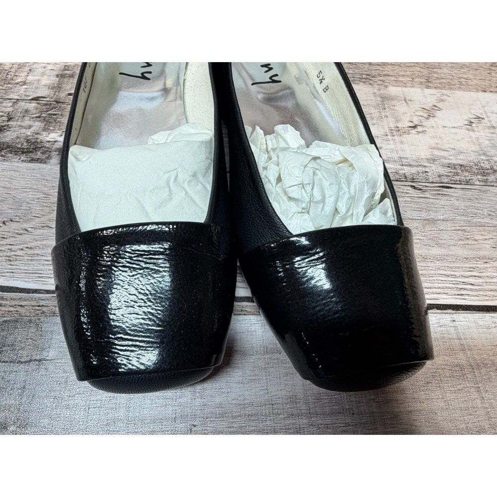 FS/NY Black Creaser Women Flat Shoes Black Leather‎ Size 5.5 - Picture 8 of 16